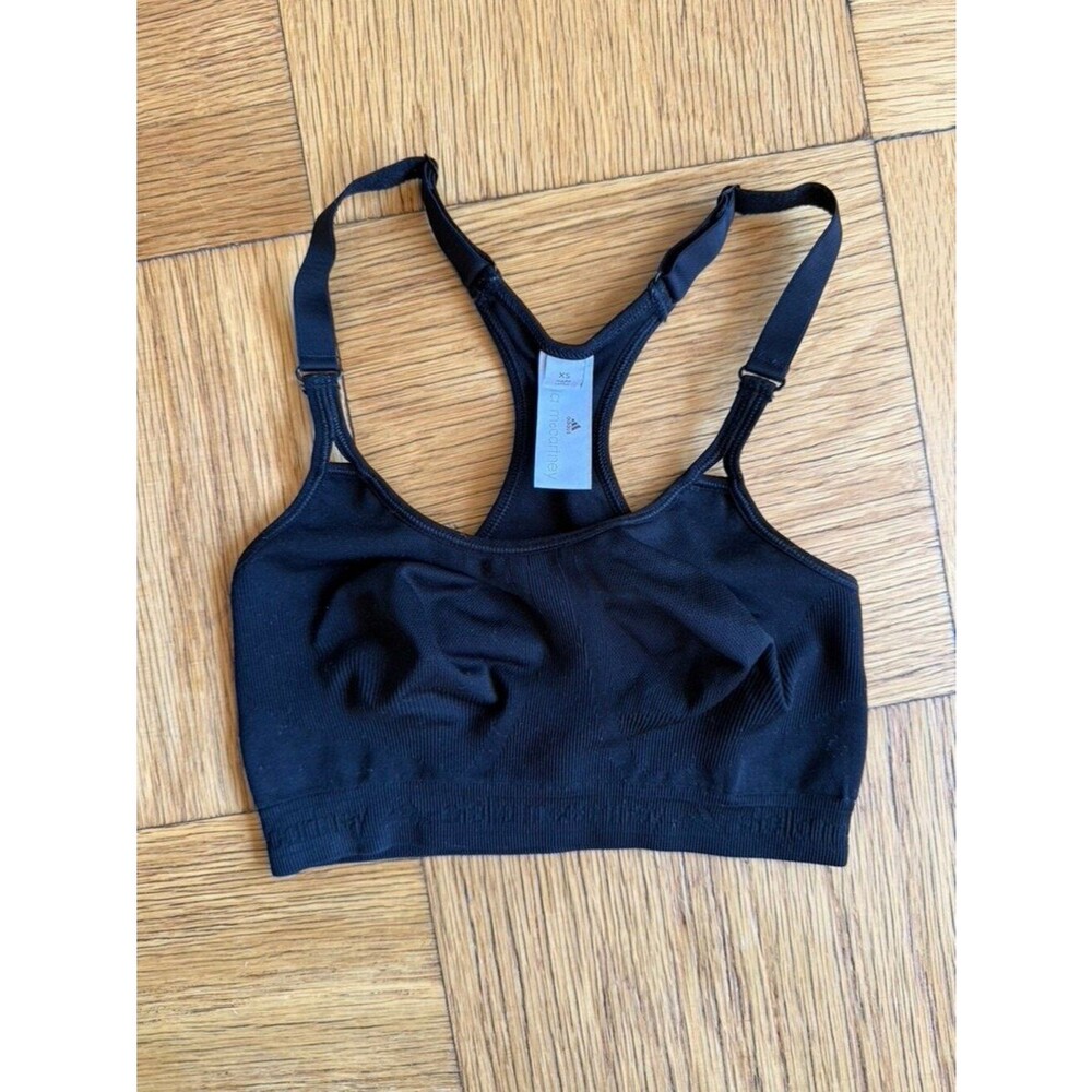 Adidas Stella McCartney Black Seamless Sports Bra, Size XS, EUC